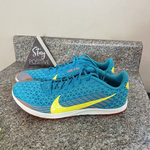 Nike Zoom Rival XC Oracle Aqua/Yellow/Orange Track Spikes/Bag AJ0851-300 Size 10 - Picture 3 of 9